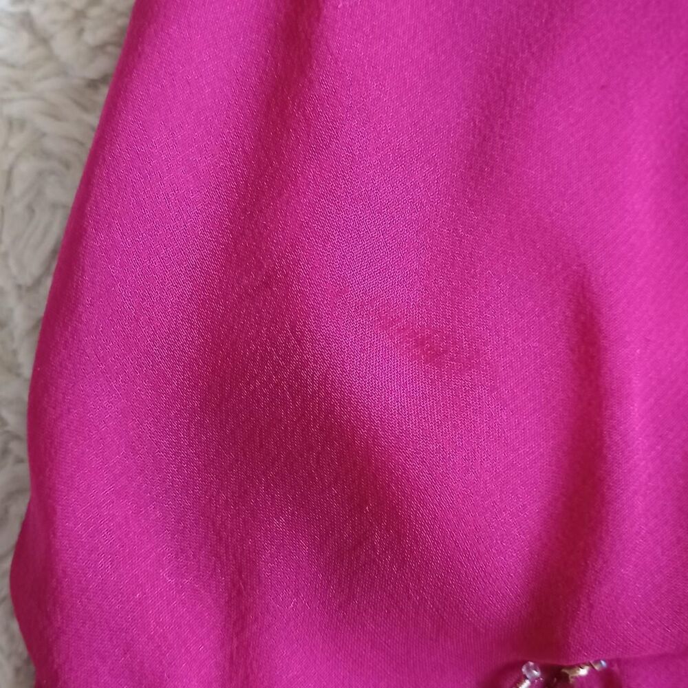 Y2K Aftershock Ombré Silk Beaded Floral Fairy Top - Picture 6 of 8